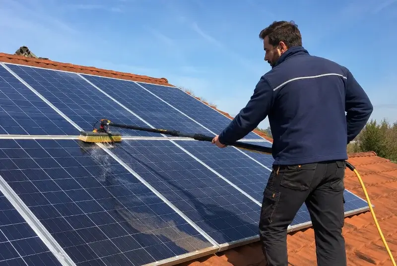 Nettoyage et entretien de panneaux solaires au Leuy